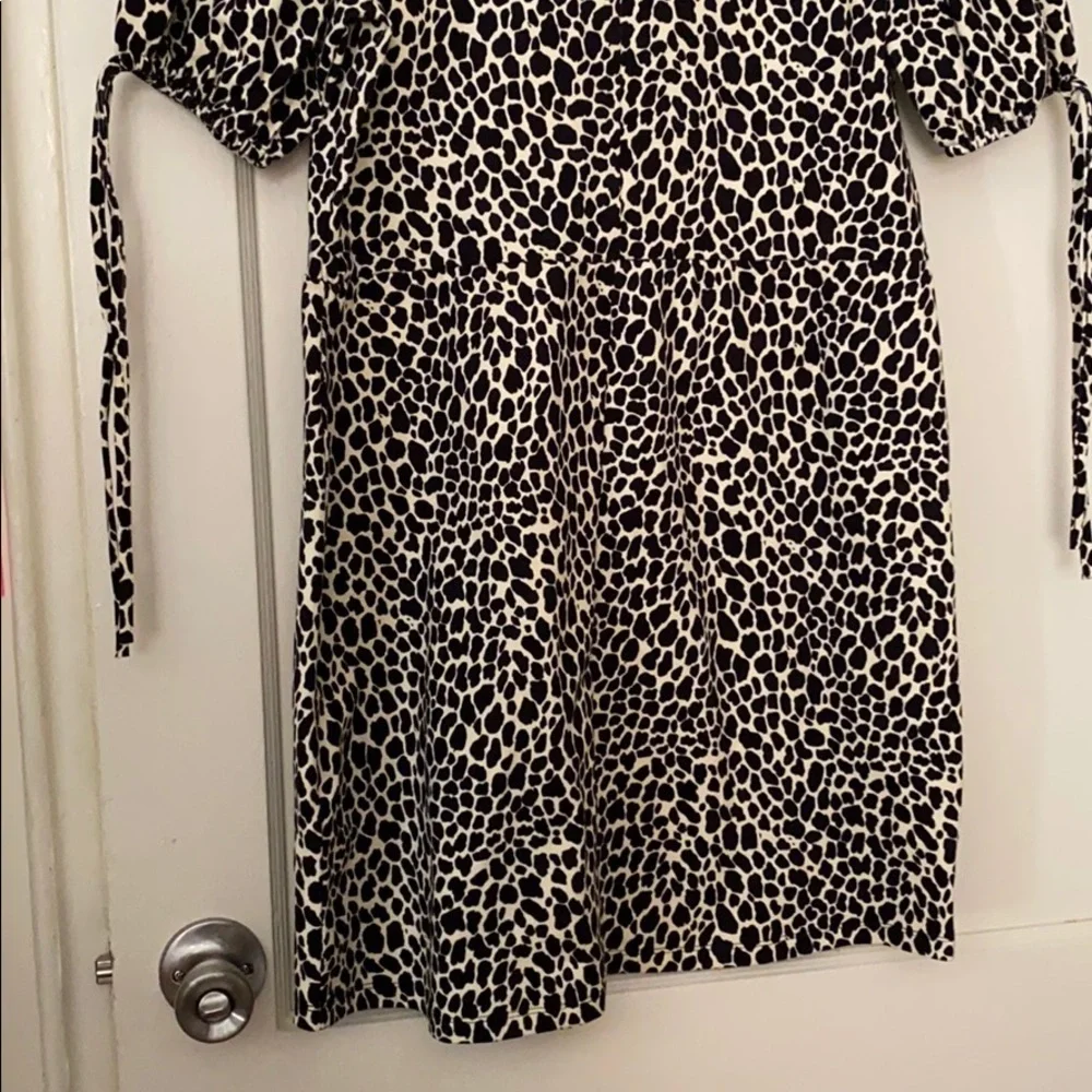 NWT TopShop animal print tie puff sleeve minidress